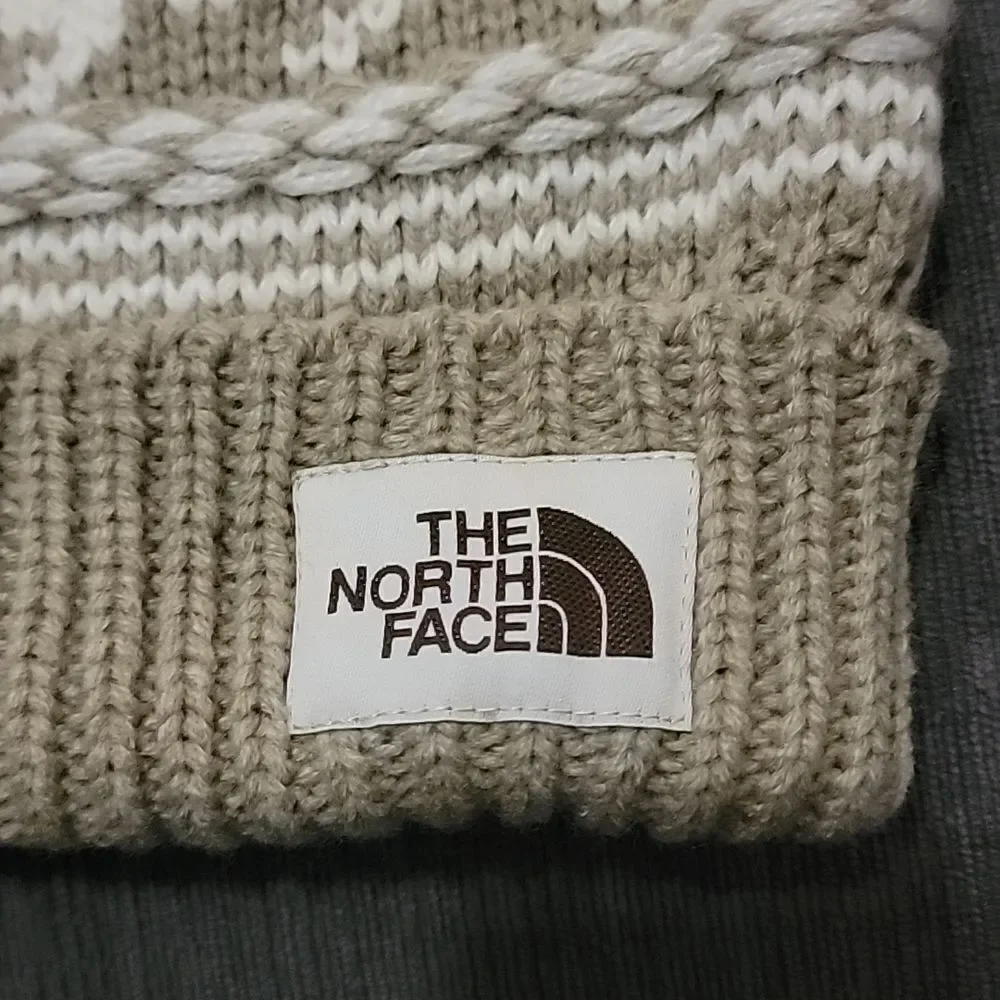 THE NORTH FACE Fair Island Beanie – Gardenia White Winter hat with pompom